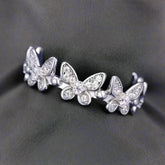 Adjustable Open Butterfly Moissanite Ring